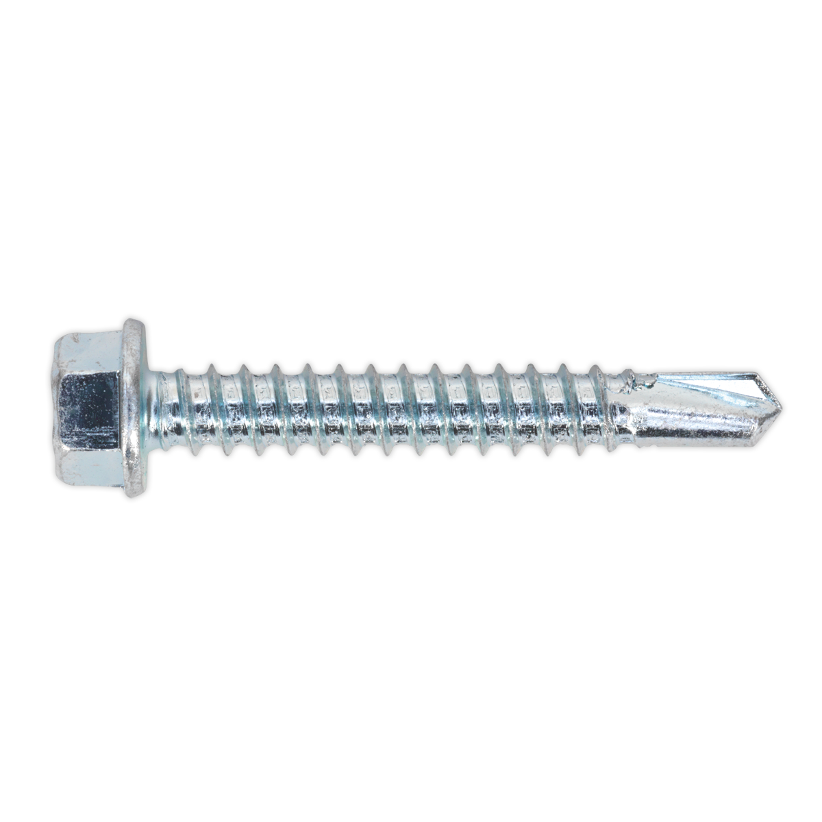 5.5 x 38mm Zinc Plated Self-Drilling Hex Head Screw - Pack of 100