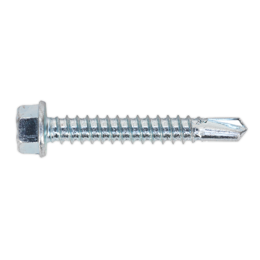 5.5 x 38mm Zinc Plated Self-Drilling Hex Head Screw - Pack of 100