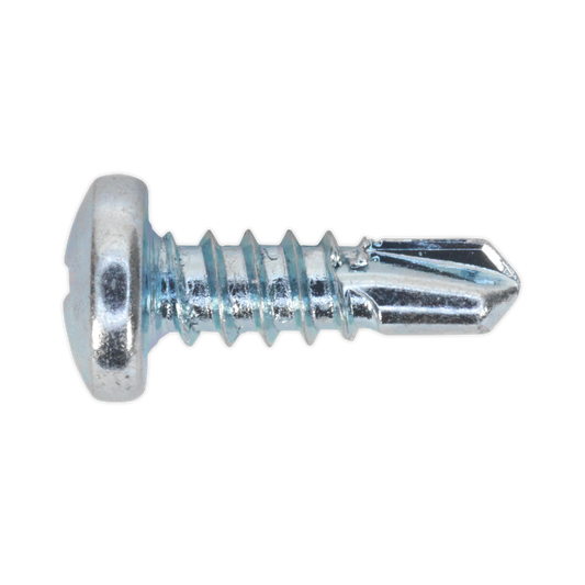 M4.2 x 13mm Zinc Plated Self-Drilling Pan Head Phillips Screw - Pack of 100