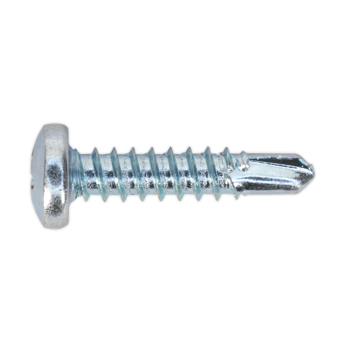 M4.2 x 19mm Zinc Plated Self-Drilling Pan Head Phillips Screw - Pack of 100