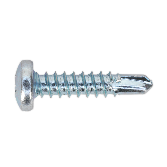 M4.2 x 19mm Zinc Plated Self-Drilling Pan Head Phillips Screw - Pack of 100