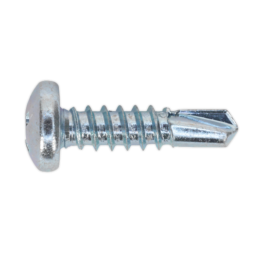 M4.8 x 19mm Zinc Plated Self-Drilling Pan Head Phillips Screw - Pack of 100