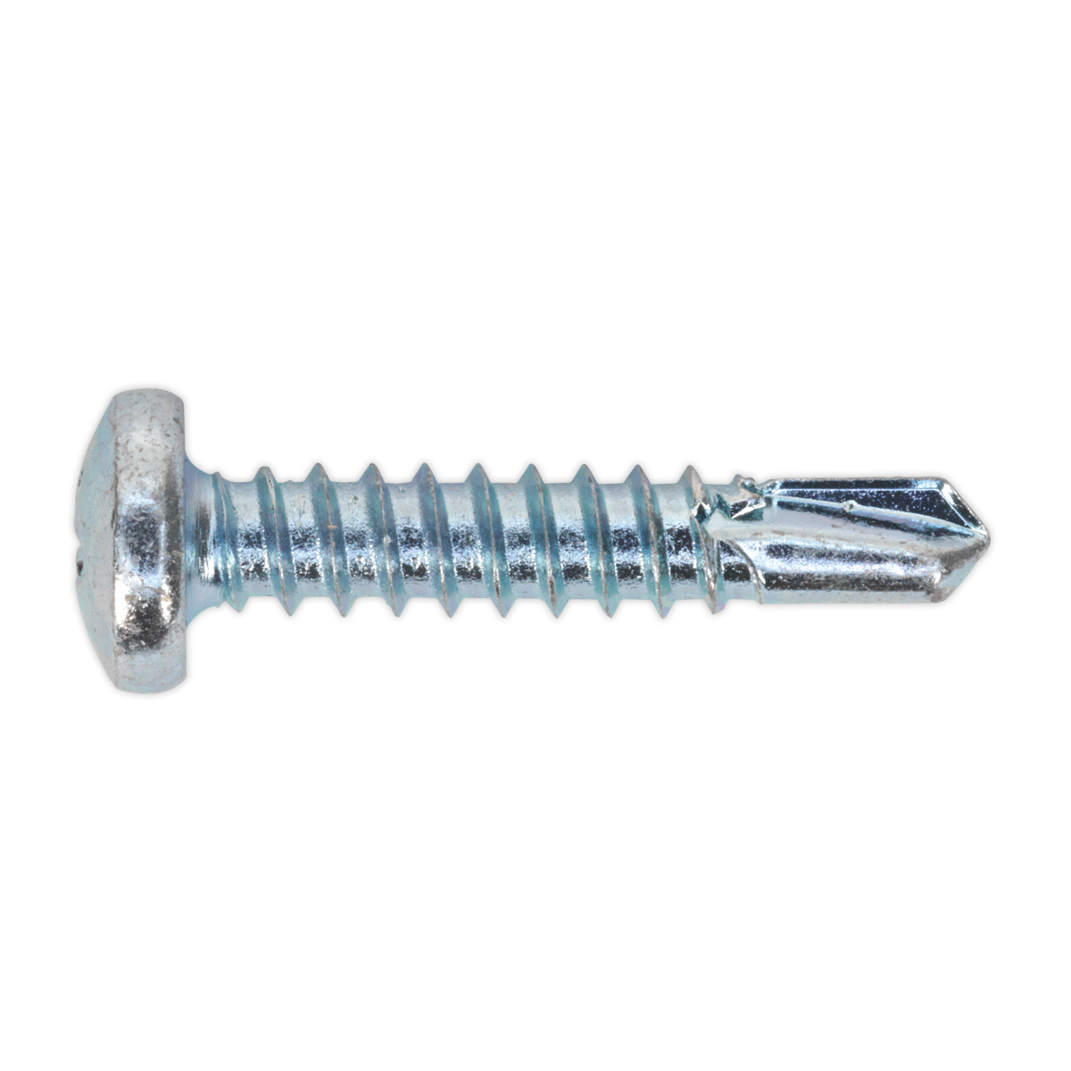 M4.8 x 25mm Zinc Plated Self-Drilling Pan Head Phillips Screw - Pack of 100