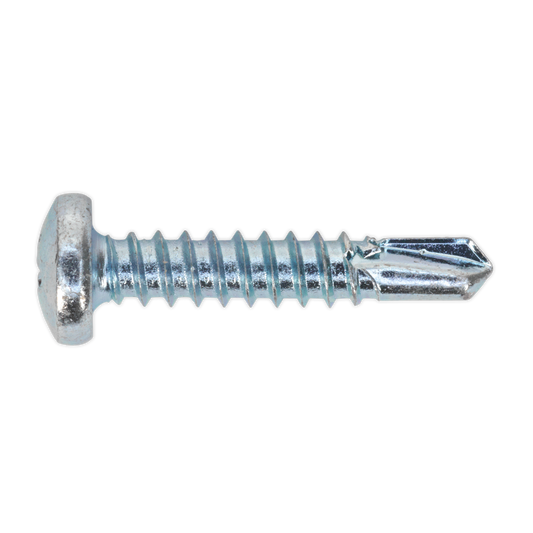 M4.8 x 25mm Zinc Plated Self-Drilling Pan Head Phillips Screw - Pack of 100