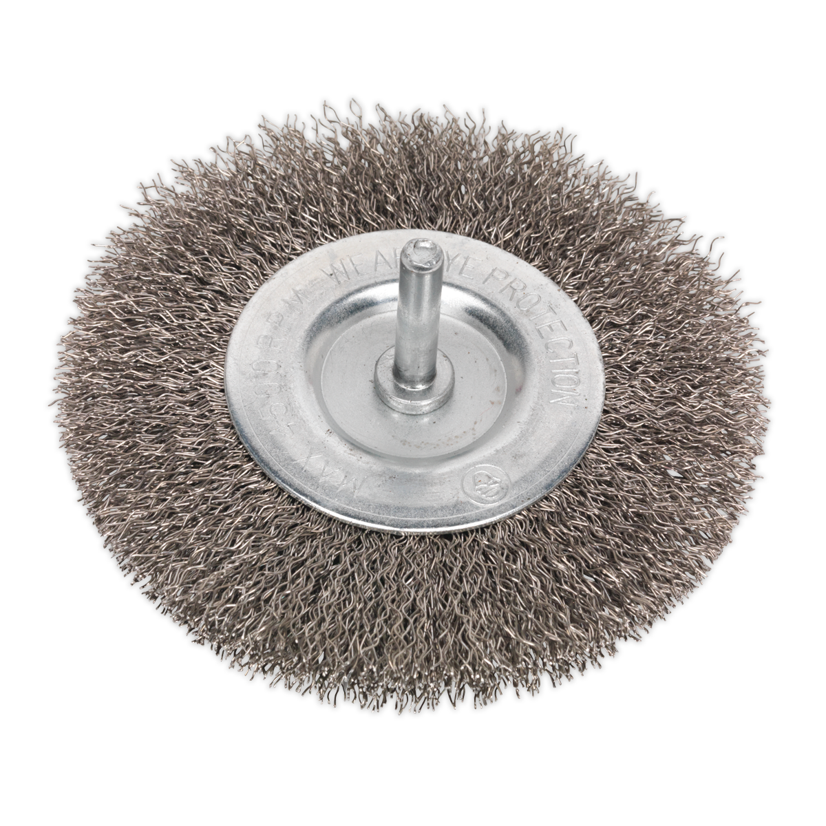 Ø100mm Flat Wire Brush Ø6mm Shaft