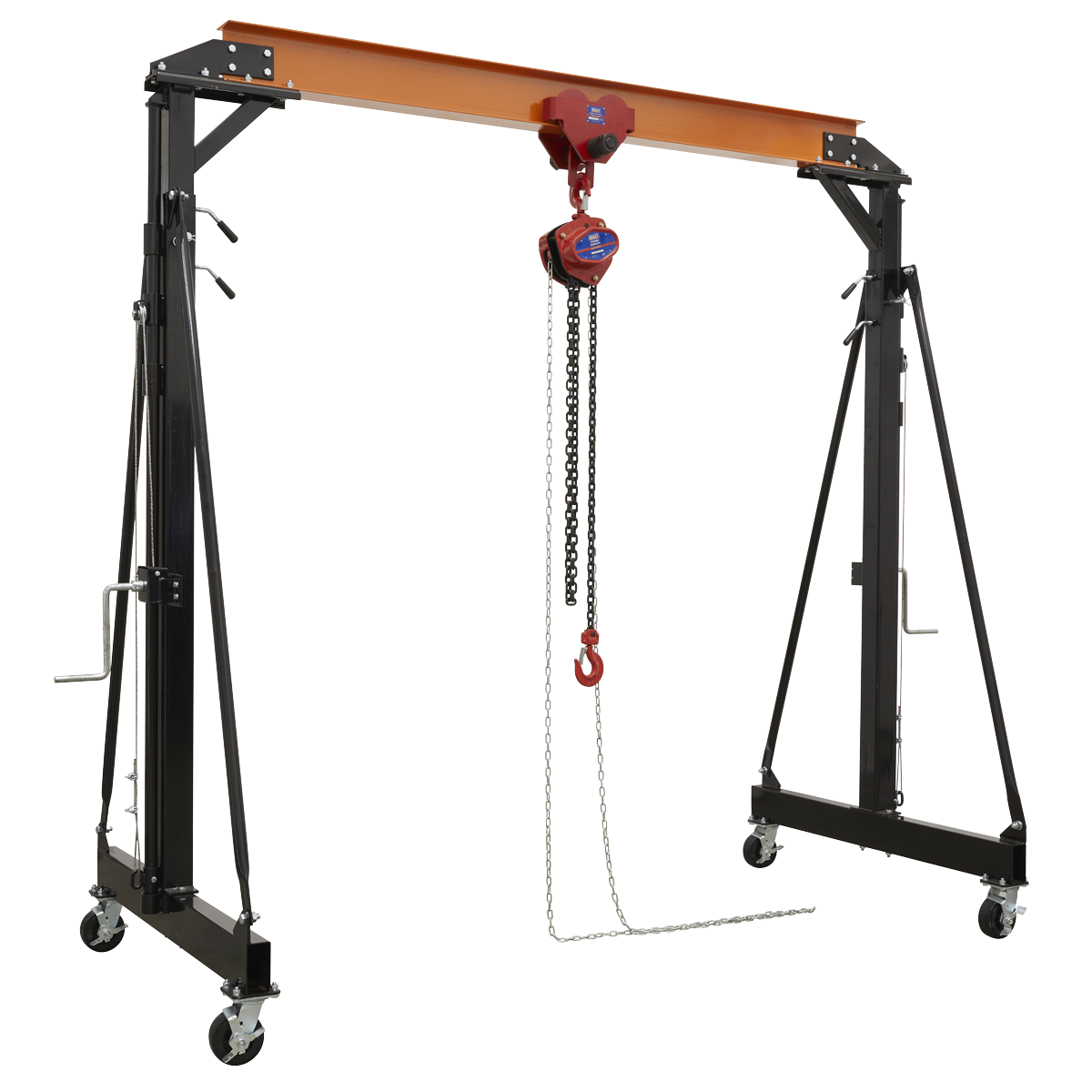 2 Tonne Adjustable Portable Lifting Gantry Crane & Hoist Combo