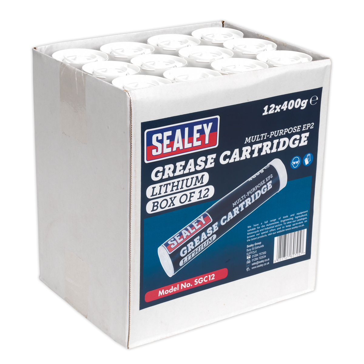 400g EP2 Lithium Grease Cartridge - Pack of 12