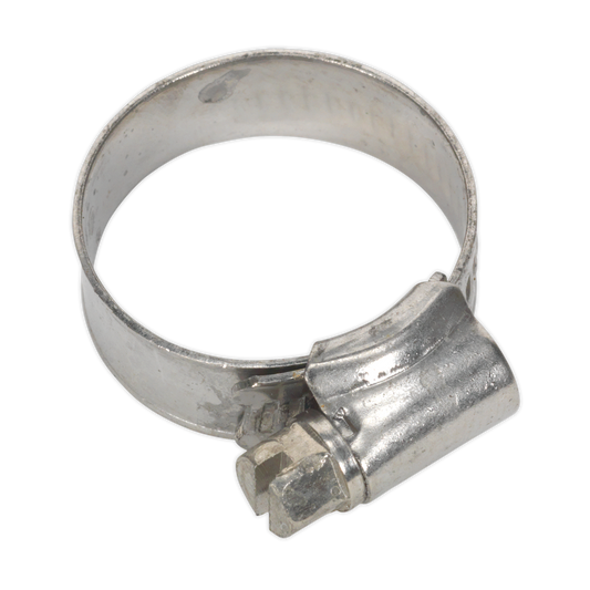 Ø16-27mm Stainless Steel Hose Clip - Pack of 10