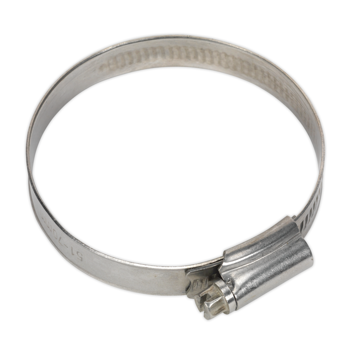 Ø51-70mm Stainless Steel Hose Clip - Pack of 10