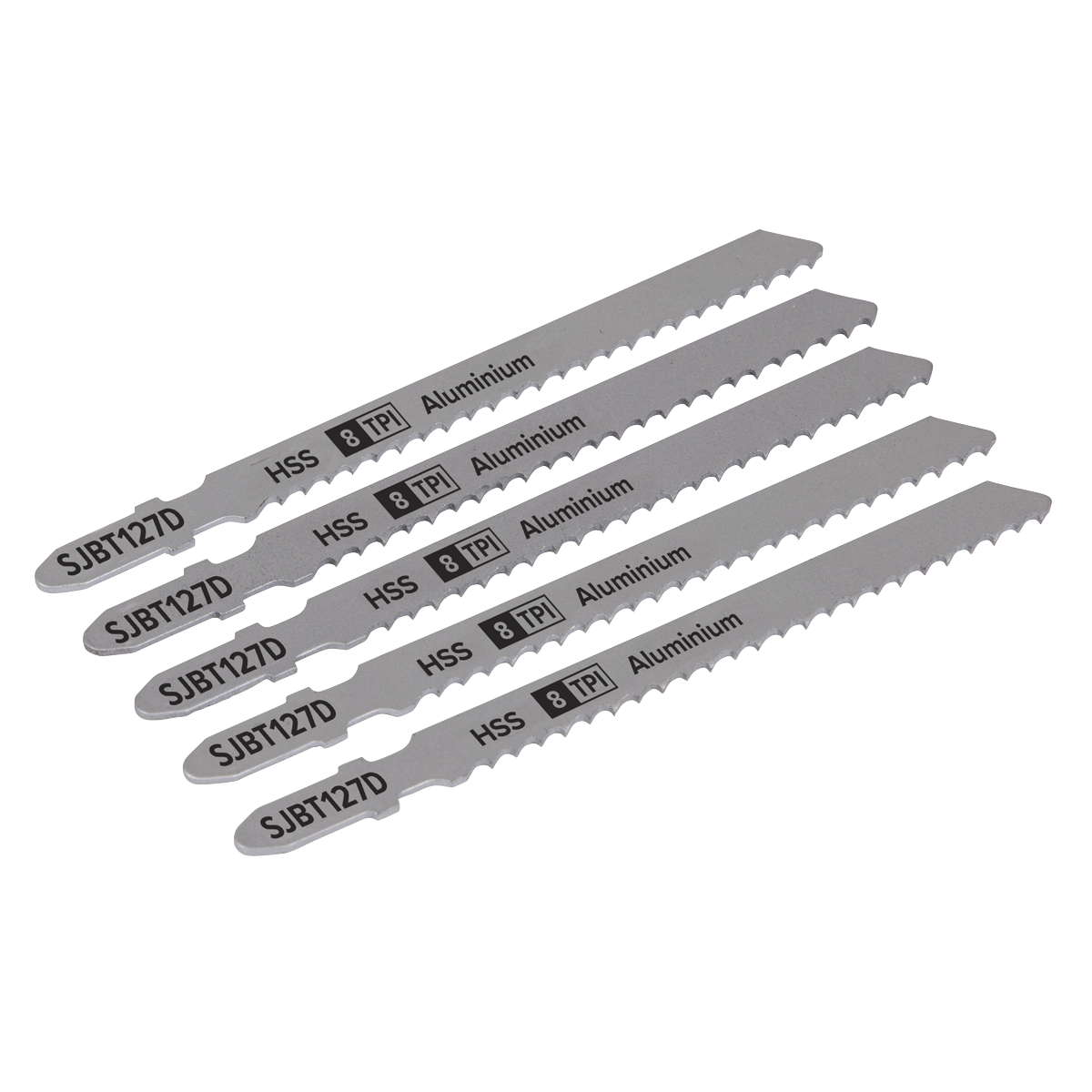 100mm 8tpi Jigsaw Blade Aluminium - Pack of 5