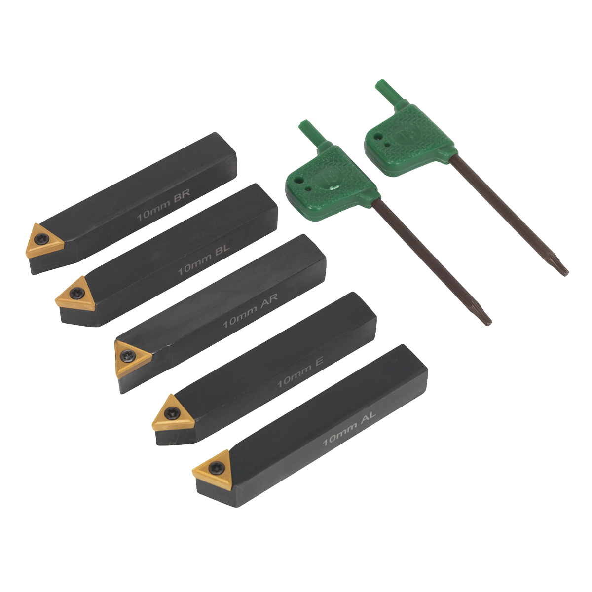 5pc 10mm Indexable Lathe Turning Tool Set