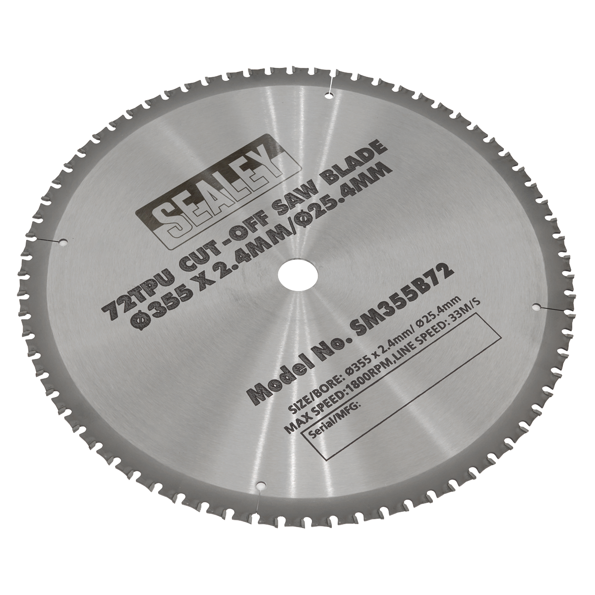 72tpu Cut-Off Saw Blade Ø355 x 2.4mm/Ø25.4mm