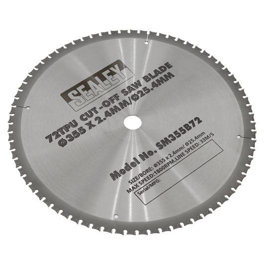 72tpu Cut-Off Saw Blade Ø355 x 2.4mm/Ø25.4mm