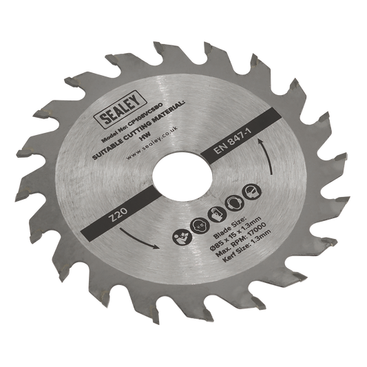 20tpu Circular Saw Blade Ø85 x 15 x 1.3mm