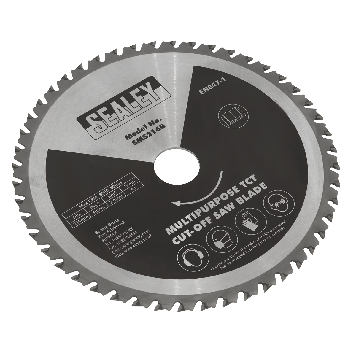 48tpu Multipurpose Cut-Off Saw Blade Ø216 x 2.4mm/Ø30mm