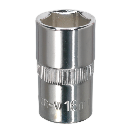 16mm 1/2"Sq Drive Fully Polished WallDrive® Socket