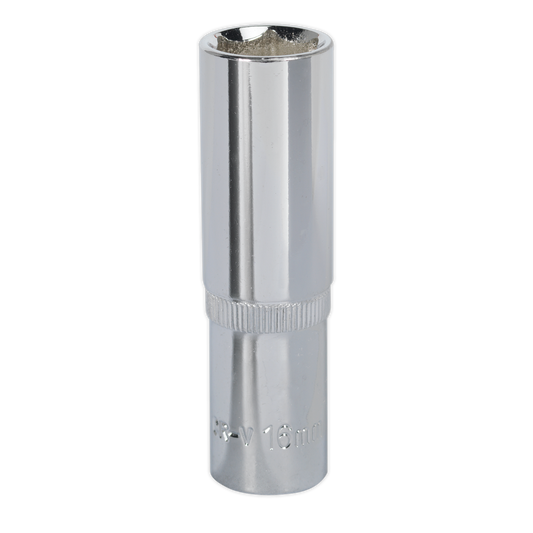 16mm 1/2"Sq Drive Fully Polished Deep WallDrive® Socket