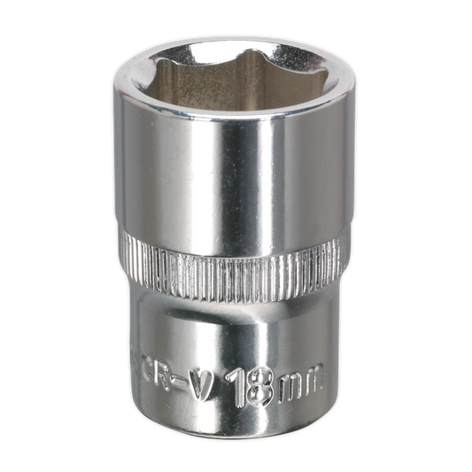 18mm 1/2"Sq Drive Fully Polished WallDrive® Socket