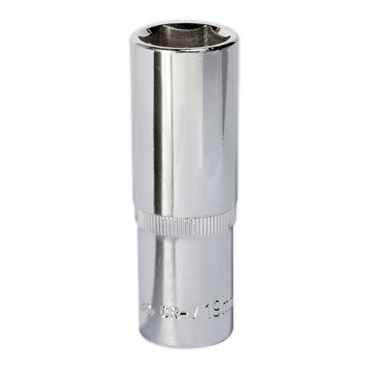 19mm 1/2"Sq Drive Fully Polished Deep WallDrive® Socket