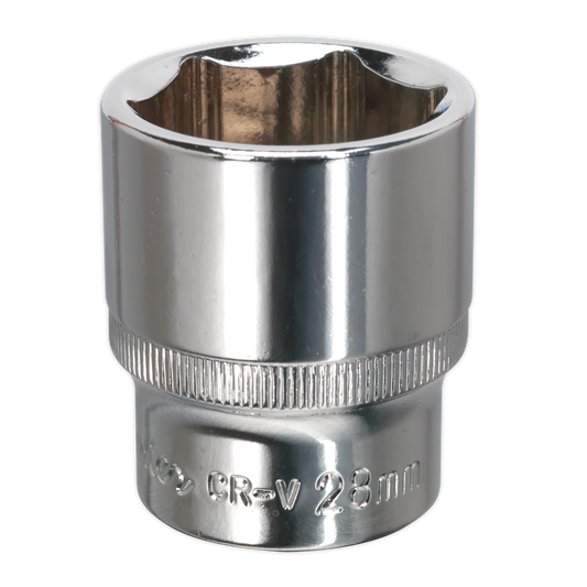 28mm 1/2"Sq Drive Fully Polished WallDrive® Socket