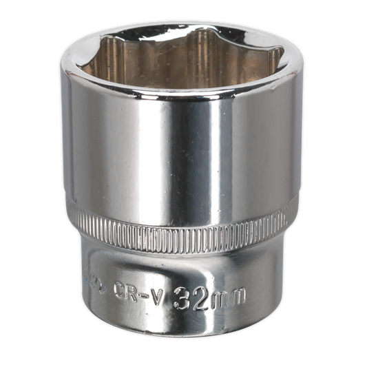 32mm 1/2"Sq Drive Fully Polished WallDrive® Socket