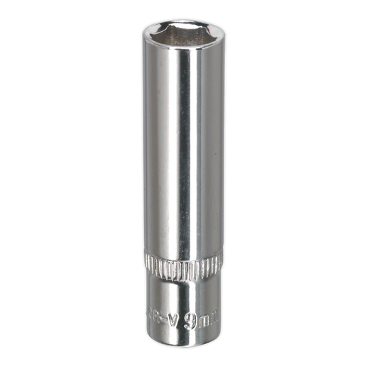 9mm 1/4"Sq Drive Fully Polished Deep WallDrive® Socket