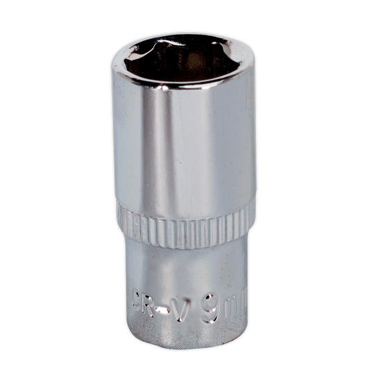 9mm 1/4"Sq Drive Fully Polished WallDrive® Socket