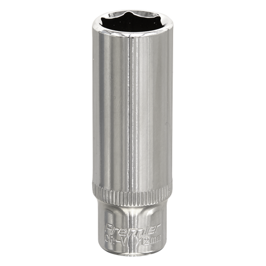 12mm 1/4"Sq Drive Fully Polished Deep WallDrive® Socket