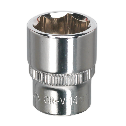 14mm 1/4"Sq Drive Fully Polished WallDrive® Socket