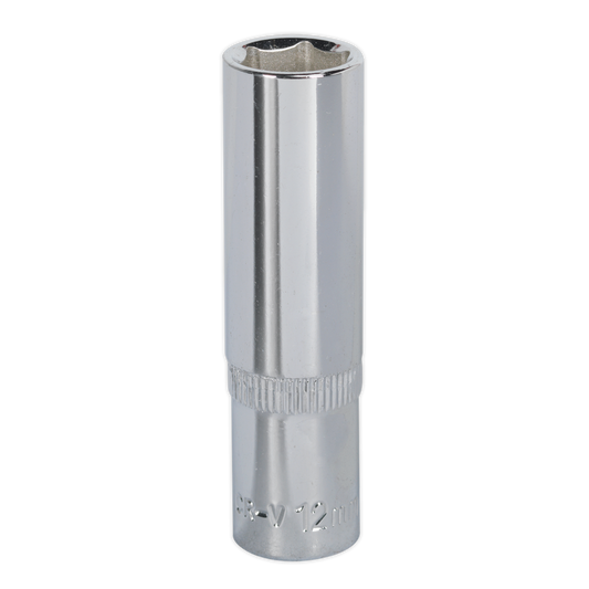 12mm 3/8"Sq Drive Fully Polished Deep WallDrive® Socket