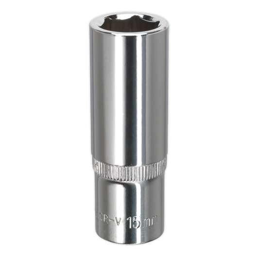 15mm 3/8"Sq Drive Fully Polished Deep WallDrive® Socket