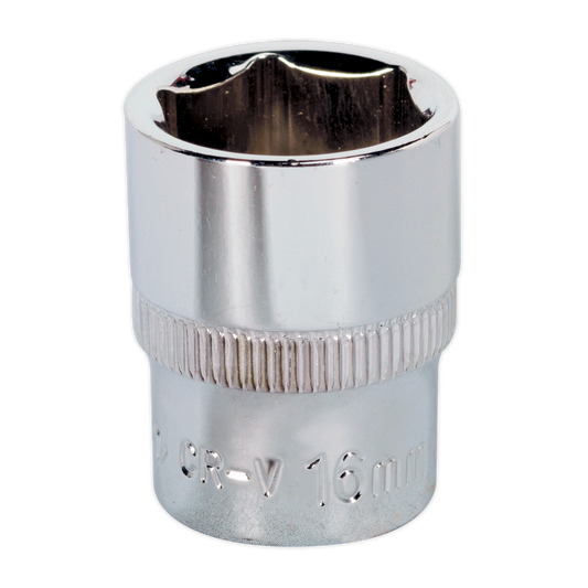 16mm 3/8"Sq Drive Fully Polished WallDrive® Socket