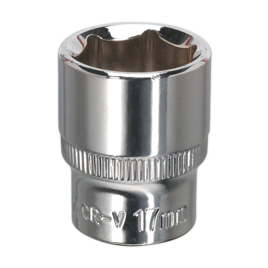 17mm 3/8"Sq Drive Fully Polished WallDrive® Socket