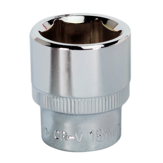 18mm 3/8"Sq Drive Fully Polished WallDrive® Socket