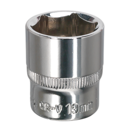 19mm 3/8"Sq Drive Fully Polished WallDrive® Socket