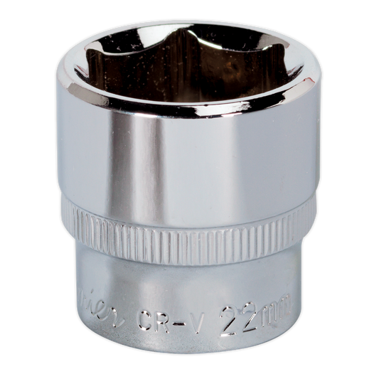 22mm 3/8"Sq Drive Fully Polished WallDrive® Socket