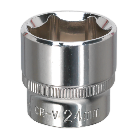 24mm 3/8"Sq Drive Fully Polished WallDrive® Socket