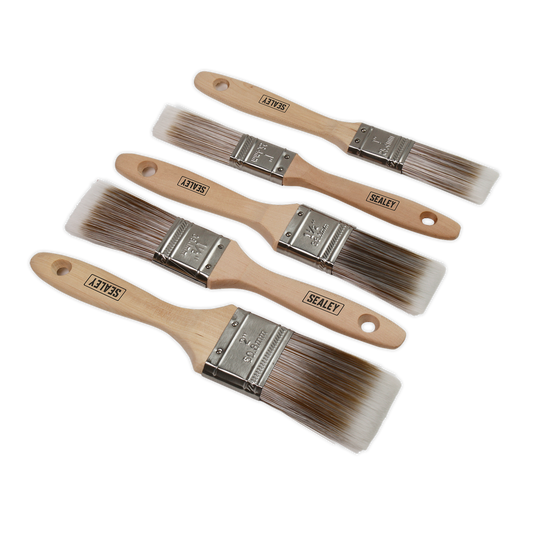 5pc Wooden Handle Paint Brush Set