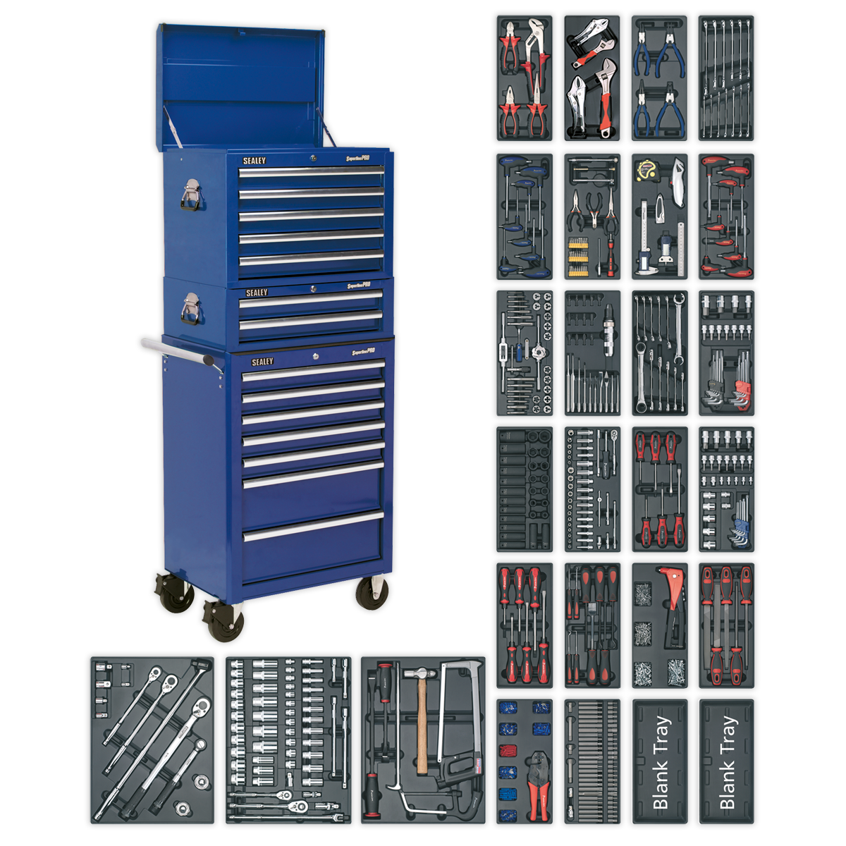 14 Drawer Tool Chest Combination with 1179pc Tool Kit