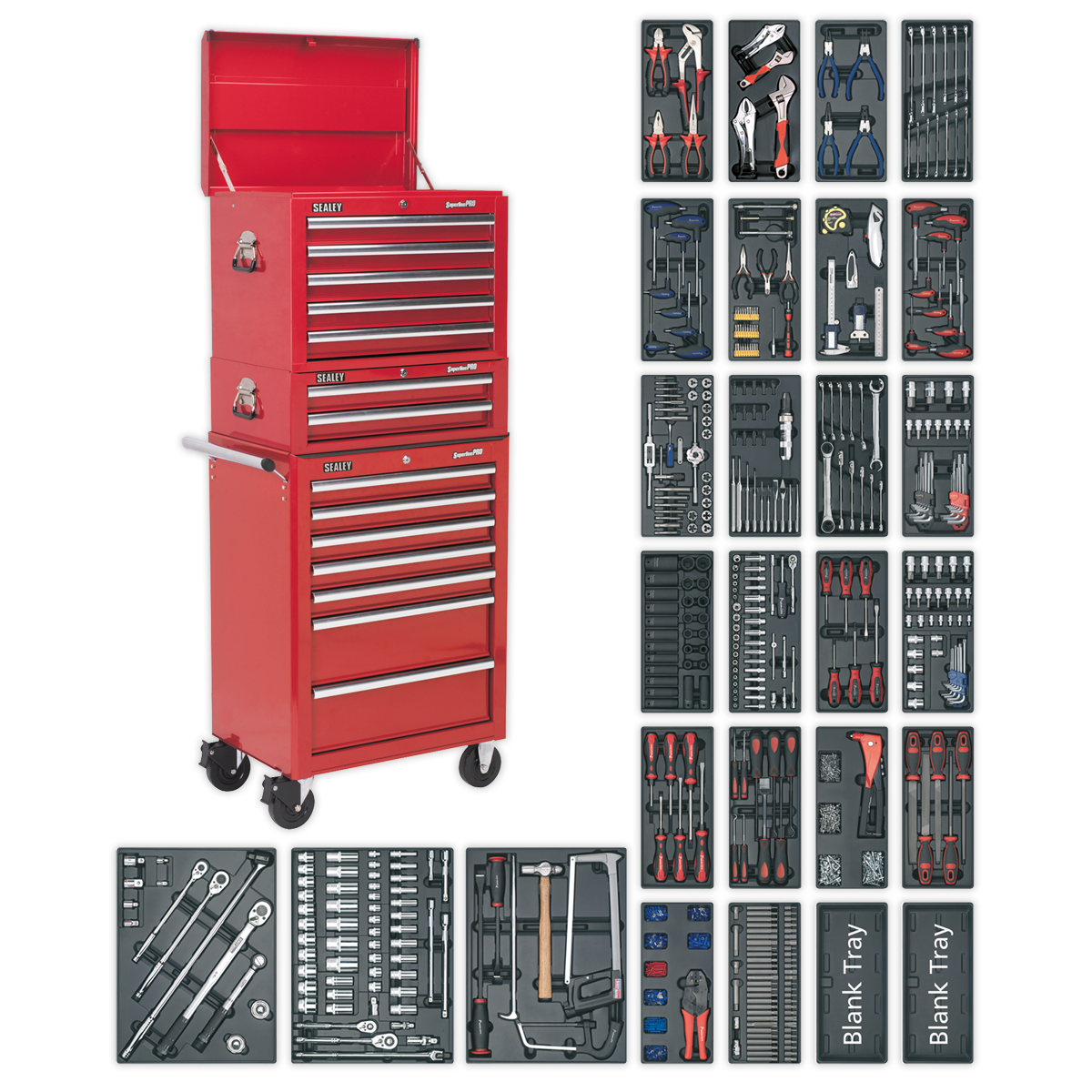 14 Drawer Tool Chest Combination with 1179pc Tool Kit