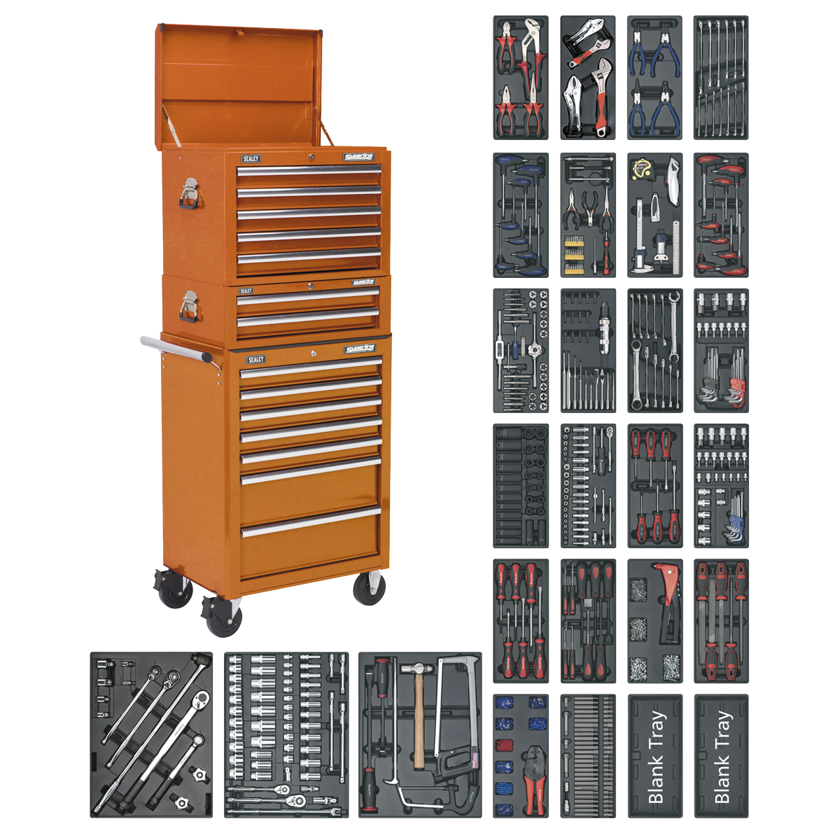 14 Drawer Tool Chest Combination with 1179pc Tool Kit