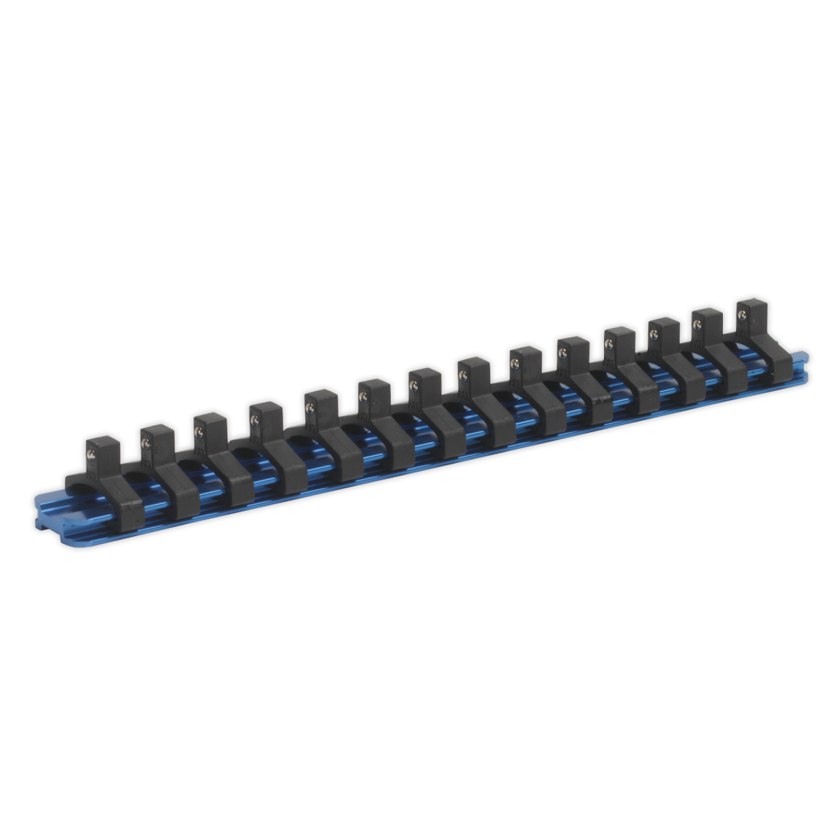 1/4"Sq Drive Aluminium Socket Retaining Rail with 14 Clips