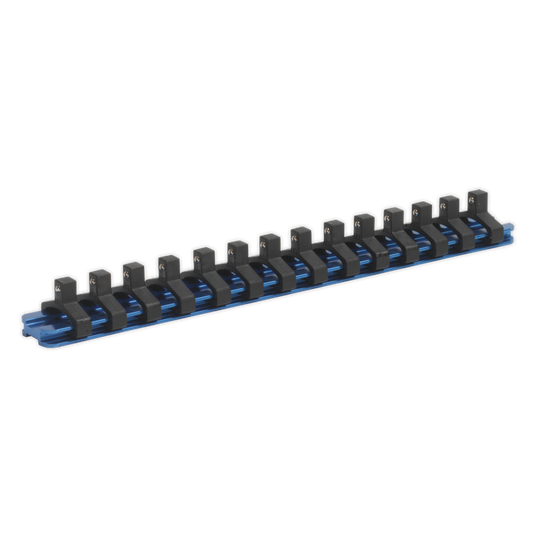 1/4"Sq Drive Aluminium Socket Retaining Rail with 14 Clips