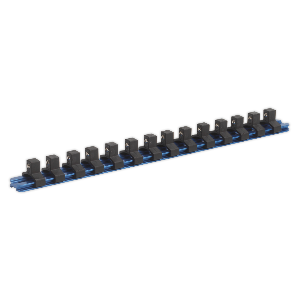 3/8"Sq Drive Aluminium Socket Retaining Rail with 14 Clips