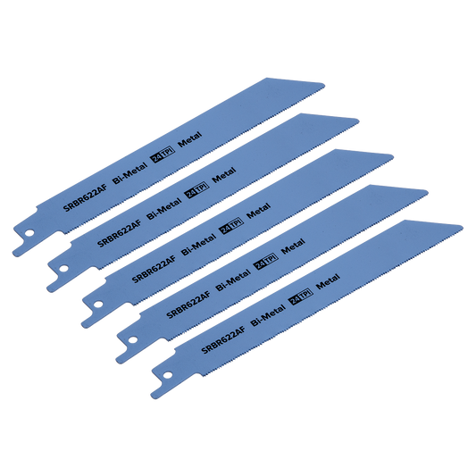 150mm 24tpi Reciprocating Saw Blade Metal - Pack of 5