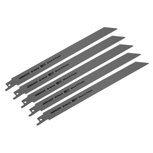 230mm 10tpi Reciprocating Saw Blade Wood & Plastics - Pack of 5