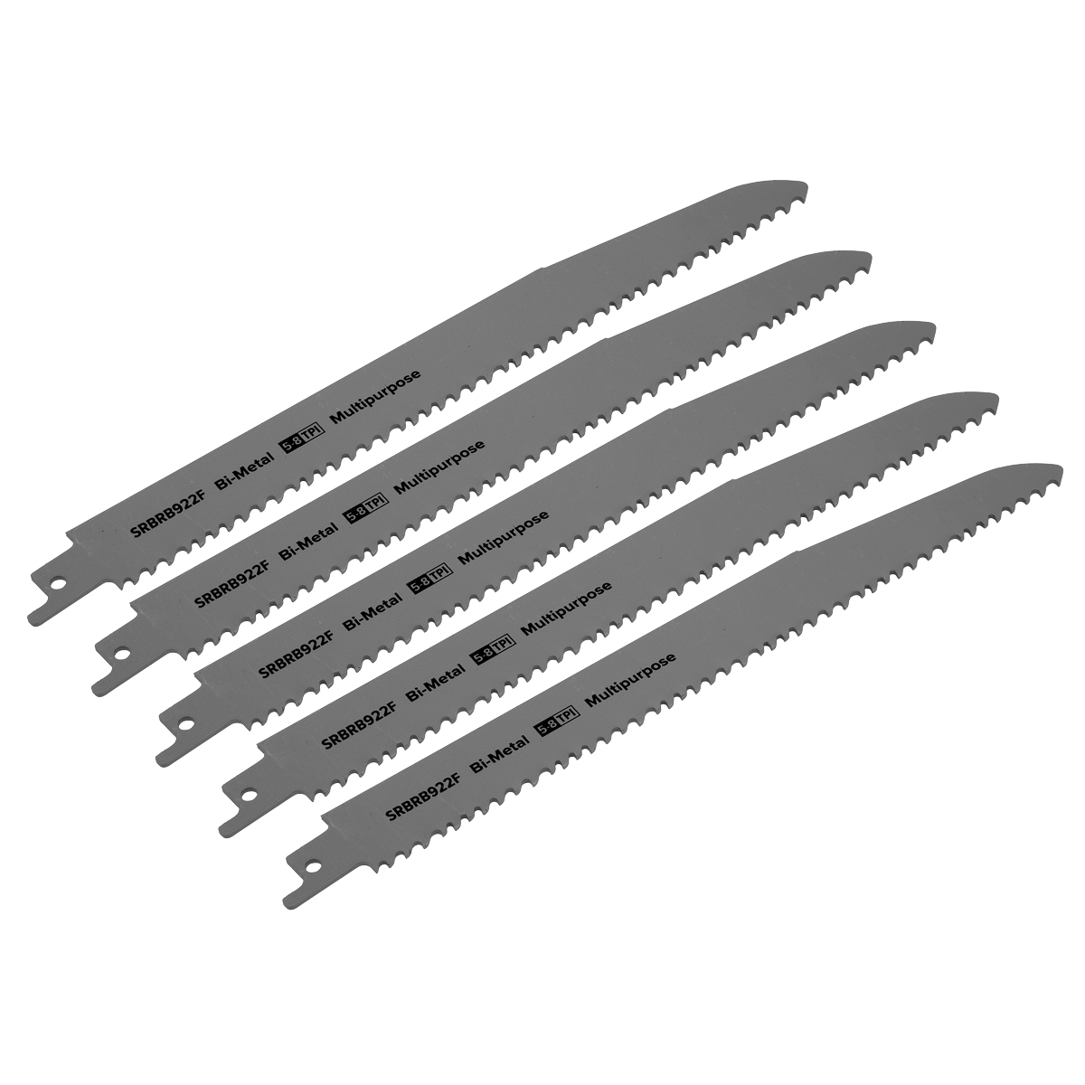 230mm 5-8tpi Reciprocating Saw Blade Multipurpose - Pack of 5