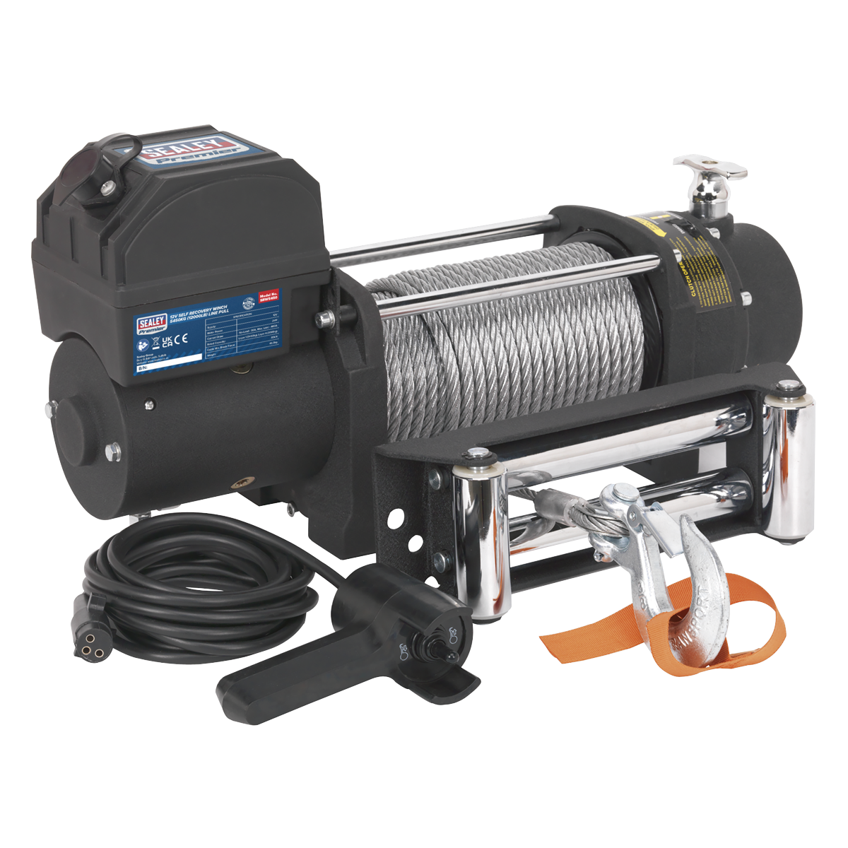 12V Self-Recovery Winch 5450kg (12000lb) Line Pull