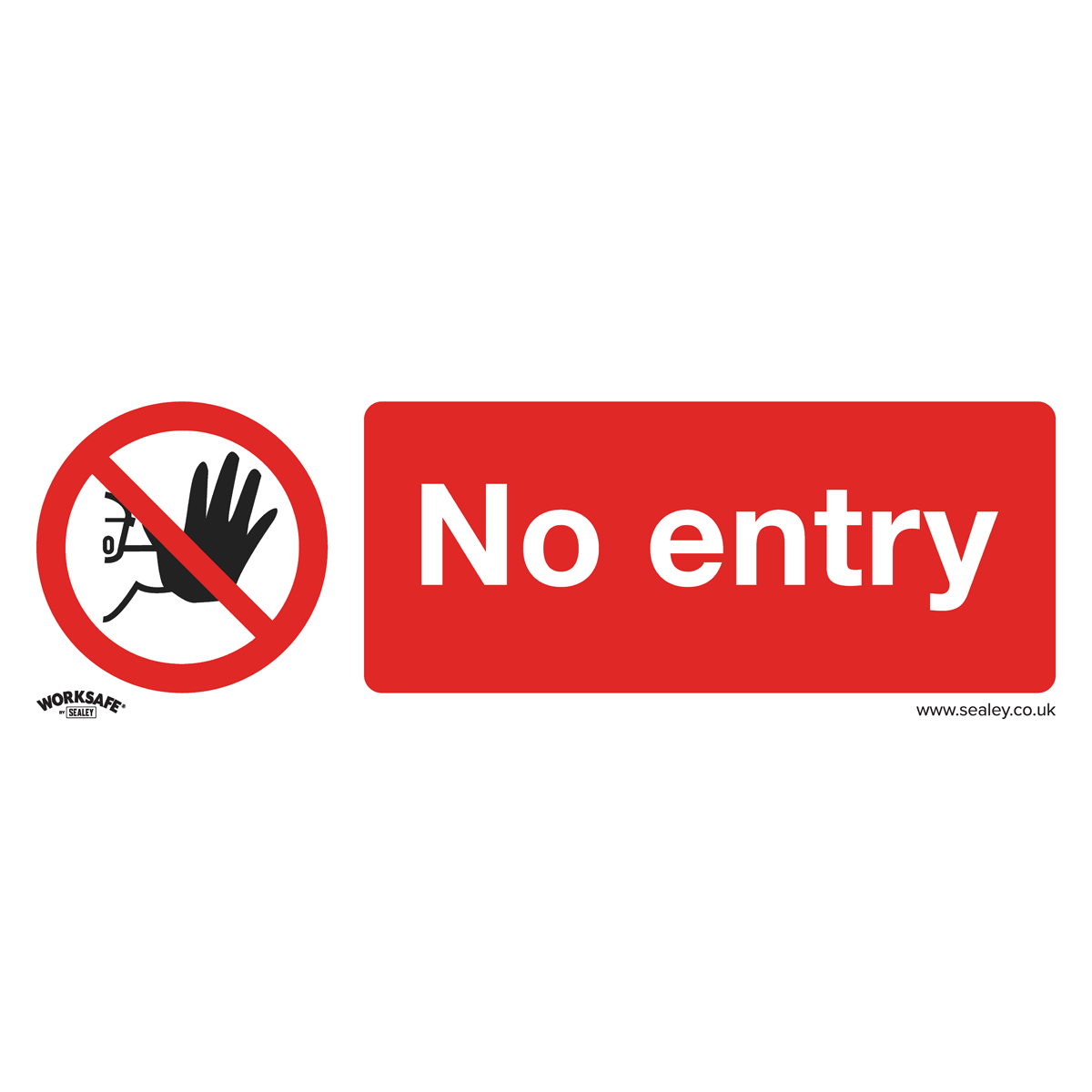 No Entry - Prohibition Safety Sign - Rigid Plastic - Pack of 10