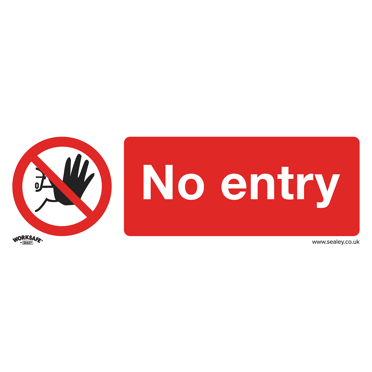 No Entry - Prohibition Safety Sign - Self-Adhesive Vinyl